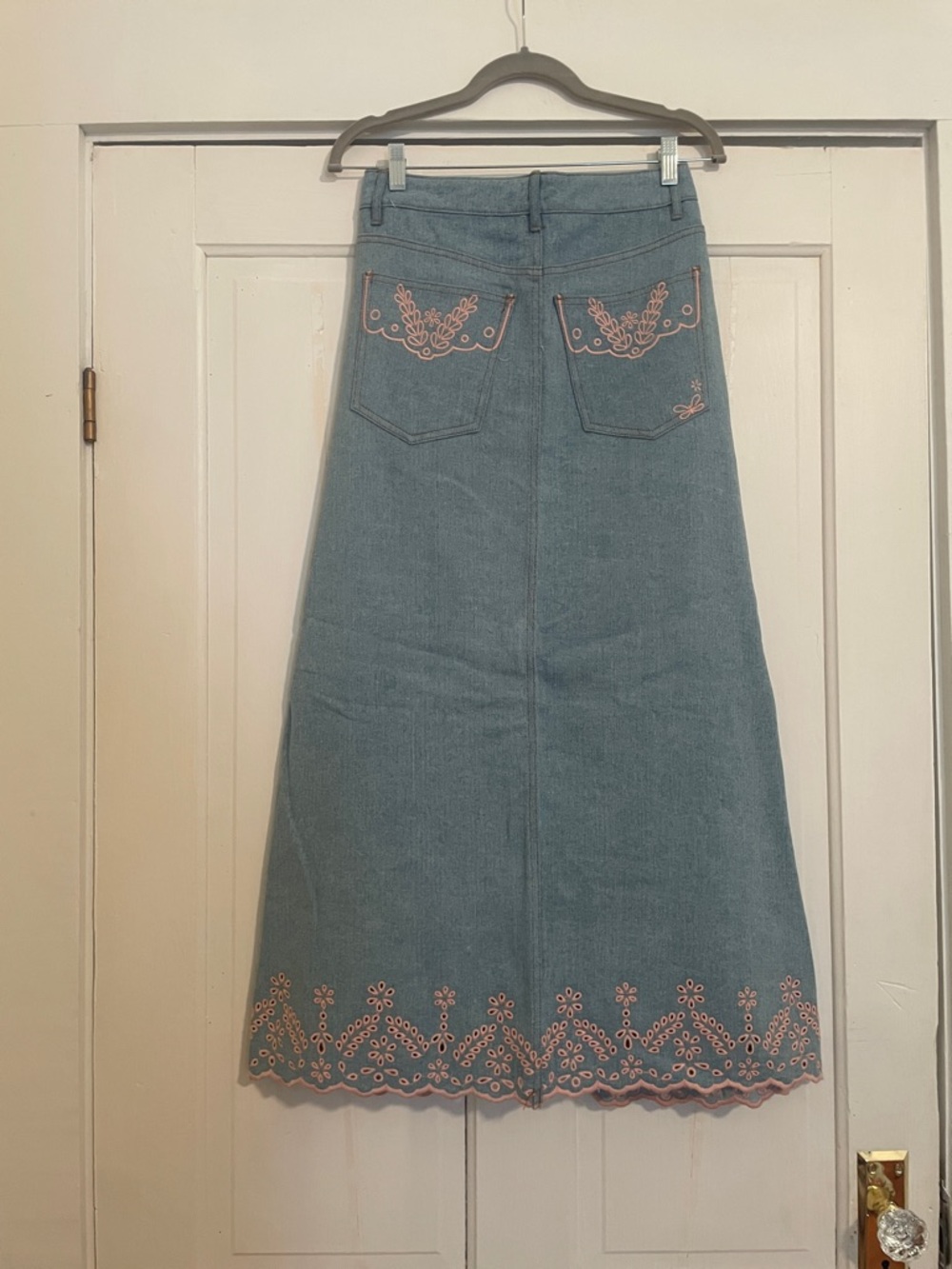 New Driftwood Serena Denim Skirt in Pink Promise size 26 - Picture 7 of 13